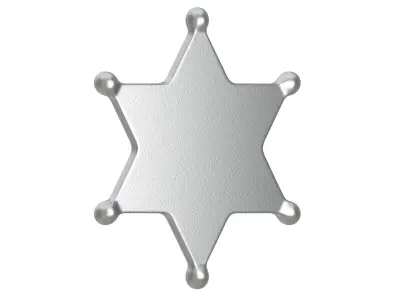 Sheriff Star Silver 3D model
