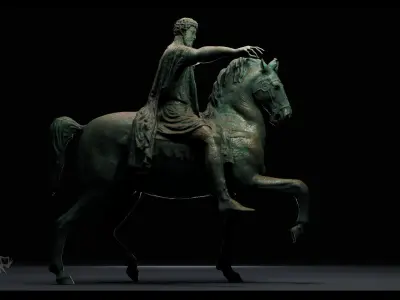 Marcus Aurelio PBR 4K UE5 Low-poly 3D model