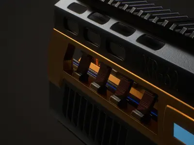 XR-62 Bullpup Railgun Low-poly 3D model