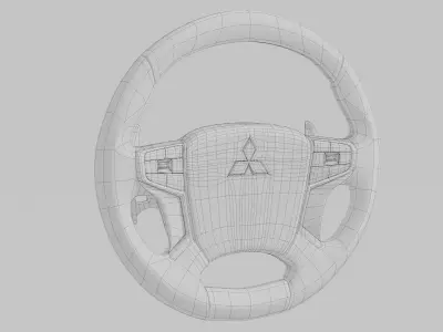 Pajero steering wheel Free 3D model