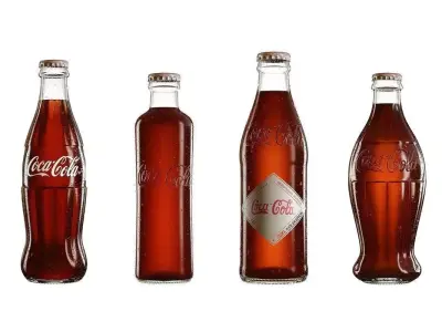 High Detailed Coca-Cola Bottle Models 3D model