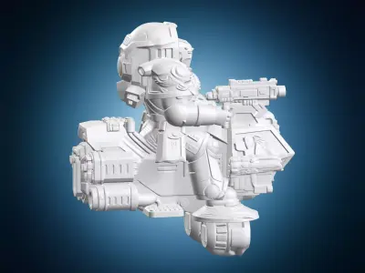 Space Marine Hover Bike 3D print model