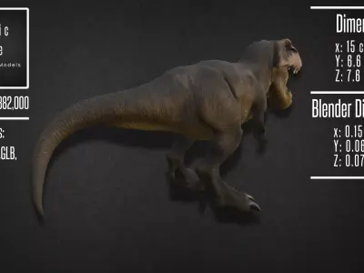 Realistic Tyrannosaurus Rex Model 3D model