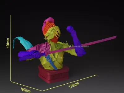 Bai wuchang - WUCHANG Fallen Feathers Bust Figure Free 3D print model