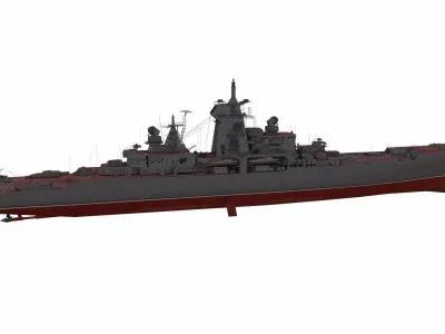 Kirov-class battlecruiser Low-poly 3D model