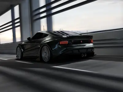 Free Car Road Scene 3D Blender File Textured And Tutorial Video Free 3D model