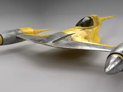N-1 Starfighter Low-poly 3D model