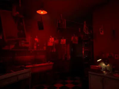 Private Detective Office - Unreal Engine Project Low-poly 3D model