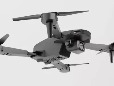 Low Poly Drone avec HD E99 Low-poly 3D model