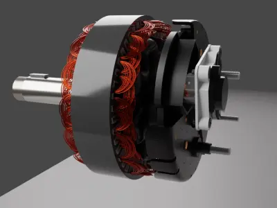 bus alternator 140A Free 3D model