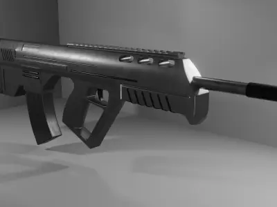 Bullpup Rifle Free 3D model