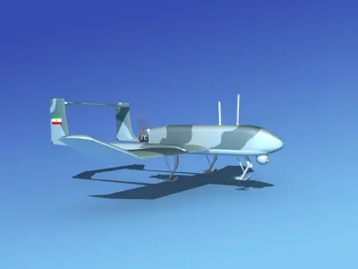Mohajer 4 Drone V04 3D model