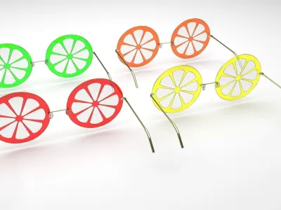 Citrus Sunglasses Collection 3D model