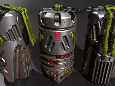 sci fi grenade 3D model order