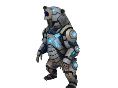 Robotic Bear - High Poy 3D model