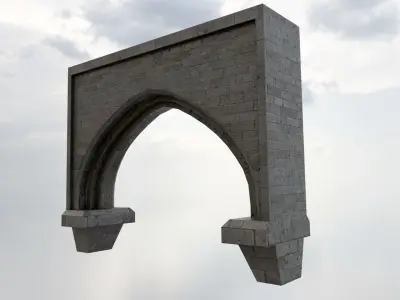 Stone Arch Low-poly 3D model