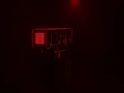 Sci-Fi Gun  Red 3D model