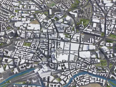 Leeds Low-poly 3D model