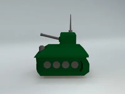 battle tanks Low-poly 3D model