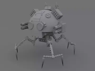 Robot with arms and legs 3D model 3