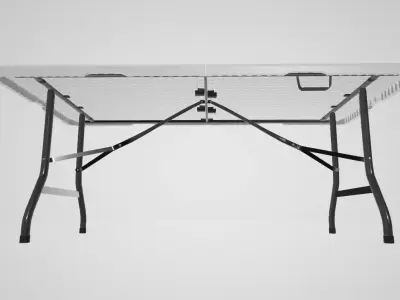 Rectangular Commercial Grade Stackable Folding Utility Table Low-poly 3D model