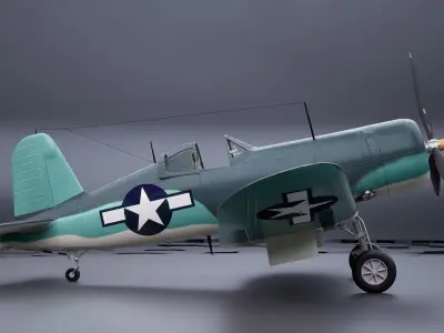 Corsair F4u - Highpoly I Multiple Livery 3D model