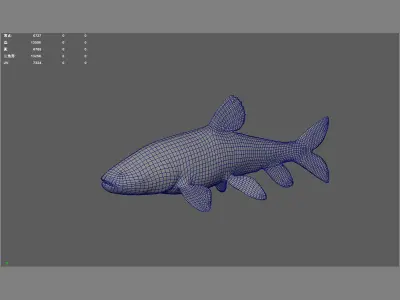 Fish 3D model 001 Low-poly 3D model