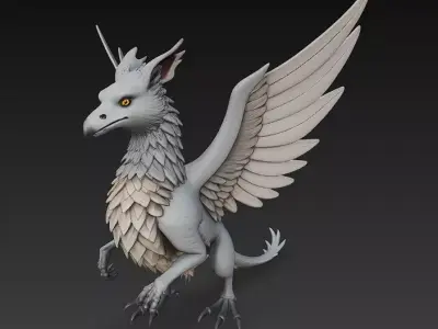 Griffin Realistic 3D Model Basic - Low Poly Realistic Low-poly 3D model