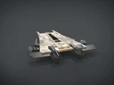 Spaceship Star trek Low-poly 3D model