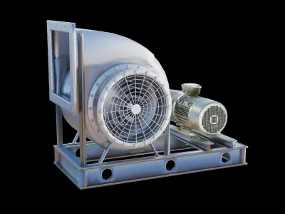 Industrial Blower Fan 3D model