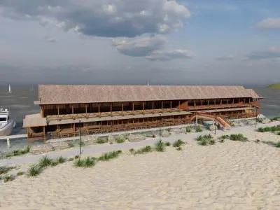 Hotel Beach-Hotel Beach Resort 3D model