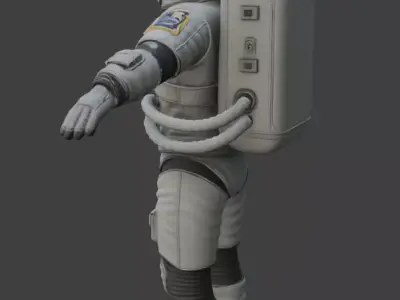 Realistic Astronaut Space Suit 3D model 3