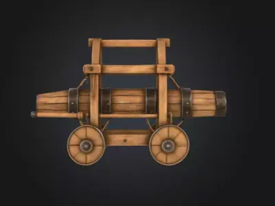 Skald Battering Ram Low-poly 3D model