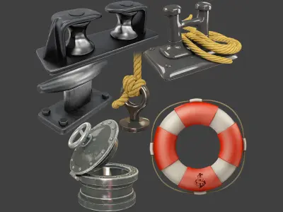 Ship Accessories Collection V1 3D model