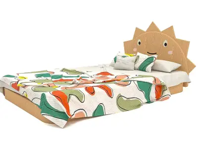 Sunny Dreams Bed  Free low-poly 3D model