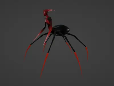 ANIMATED SPIDER WOMAN 3D Low-poly 3D model