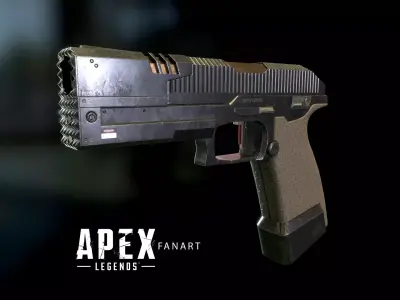 P2020 Pistol from Apex Legends Low-poly 3D model