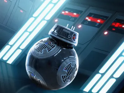 BB-9 E Imperial color Star Wars Free low-poly 3D model