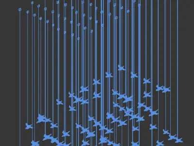 BIRDS ceiling DECORATION 3D model