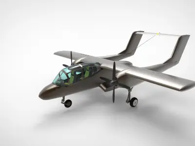 North American Rockwell OV-10A Bronco Series FSX 3D model