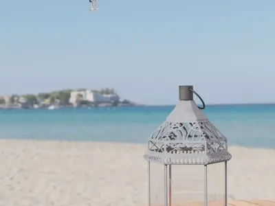 lamp on the beach 3D model