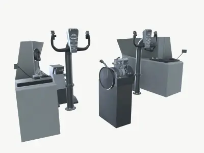 Airplane Cockpit Front Interior 3D model