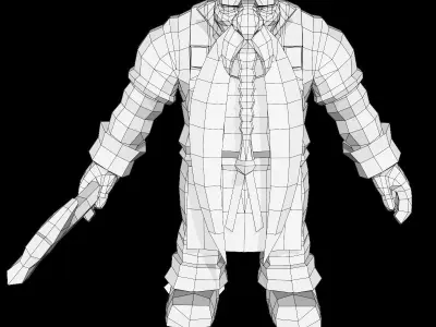 fantasy halfling dwarves warrior Low-poly 3D model