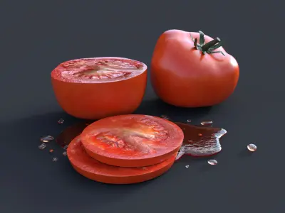 Tomato Realistic Low-poly 3D model