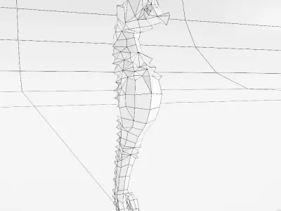 Sea horse 3d model  Low-poly 3D model