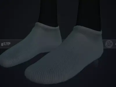 Black Socks Style 2 Low-poly 3D model