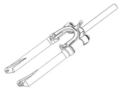 Front Suspension Fork for Bike 20 inch 3D model