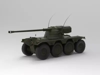 Panhard EBR armoured car 3D model
