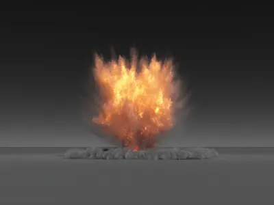 Low Poly Explosion 3D model