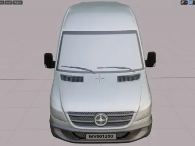 MP Van Solid Extended 2023 Low-poly 3D model